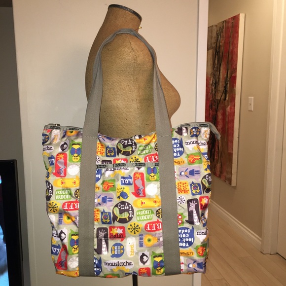 LeSportsac Tote Vroom LOL Shout - Picture 1 of 6